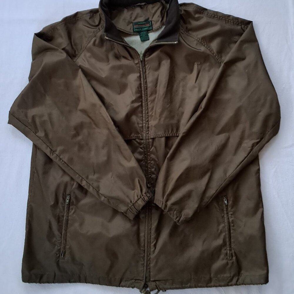 Mountain Tek Men's Breathable Performance Windbreaker, Brown, Large